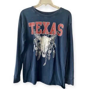 Texas Graphic Long Sleeve Tee - Navy